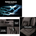 Artiss Lift Recliner Chair Heated Massage Velvet Rukwa
