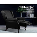 Artiss Recliner Armchair Black Faux Leather