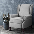 Artiss Recliner Armchair Grey Fabric