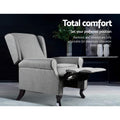 Artiss Recliner Armchair Grey Fabric