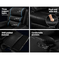 Artiss Recliner Chair Black Leather Cissy