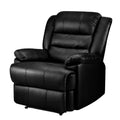 Artiss Recliner Chair Black Leather Cissy