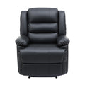 Artiss Manual Recliner Chair Leather 16 Colour LED Black