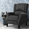 Artiss Recliner Chair Suede Armchair Adjustable Lounge Charcoal