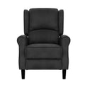 Artiss Recliner Chair Suede Armchair Adjustable Lounge Charcoal