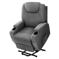 Artiss Lift Assist Heated Massage Recliner Chair Velvet