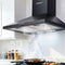 Devanti 600mm Range Hood 60cm Black Stainless Steel