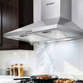 Devanti 600mm Stainless Steel Range Hood 60cm Rangehood