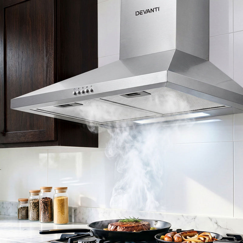 Devanti 600mm Stainless Steel Range Hood 60cm Rangehood