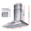 Devanti 600mm Stainless Steel Range Hood 60cm Rangehood