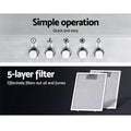 Devanti 600mm Stainless Steel Range Hood 60cm Rangehood
