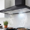 Devanti 900mm Range Hood 90cm Black Stainless Steel Cooker