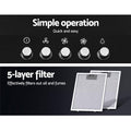 Devanti 900mm Range Hood 90cm Black Stainless Steel Cooker