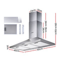 Devanti 900mm Range Hood Stainless Steel 90cm Rangehood