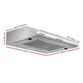 Devanti 600mm Range Hood Stainless Steel 60cm