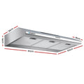 Devanti 90cm Range Hood Stainless Steel 900mm Rangehood