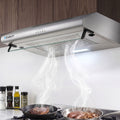 Devanti 600mm Range Hood Stainless Steel LED Light Canopy