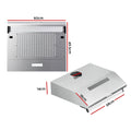 Devanti 600mm Range Hood Stainless Steel LED Light Canopy