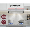 Devanti 600mm Range Hood Stainless Steel LED Light Canopy
