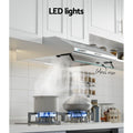 Devanti 600mm Range Hood Stainless Steel LED Light Canopy