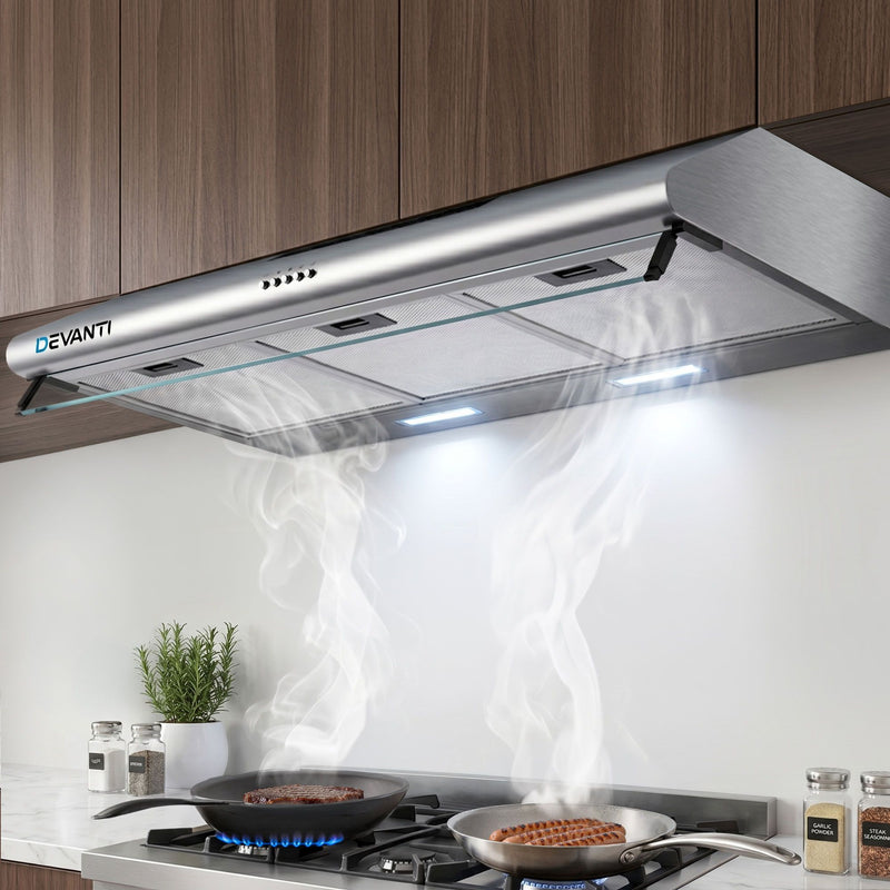 Devanti 90cm Stainless Steel Range Hood 900mm Rangehood
