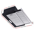 Devanti 60cm Slide Out Range Hood Stainless Steel 600mm