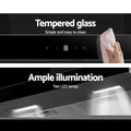 Devanti 600mm Range Hood Stainless Steel Glass 60cm