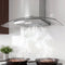 Devanti 90cm Range Hood Curved Glass Canopy Rangehood Kitchen Exhaust Fan