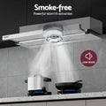Devanti 900mm Range Hood Slide Out Stainless Steel 90cm