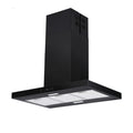 Devanti 90cm Island Rangehood Ceiling-Mounted 3-Speed Touch Control LED Black