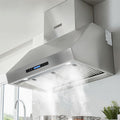 Devanti 900mm Range Hood 3-Speed Fan LED Remote Control