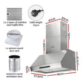 Devanti 900mm Range Hood 3-Speed Fan LED Remote Control