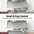 Devanti 900mm Range Hood 3-Speed Fan LED Remote Control