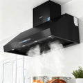 Devanti 1200mm Commercial BBQ Range Hood Dual Motor Black