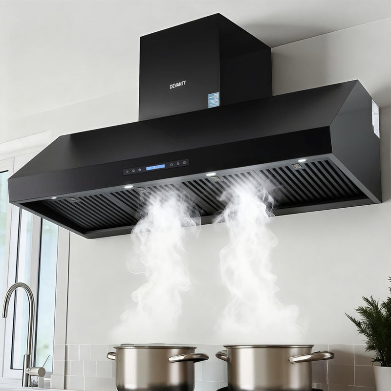 Devanti 1500mm Commercial BBQ Range Hood Dual Motor Remote