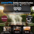 Devanti 1500mm Commercial BBQ Range Hood Dual Motor Remote