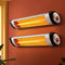 Devanti 2PCS Electric Radiant Strip Heater Indoor Outdoor Patio Remote Control 1500W