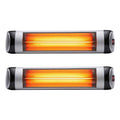 Devanti 2PCS Electric Radiant Strip Heater Outdoor Indoor Patio Infrared Heaters 2000W