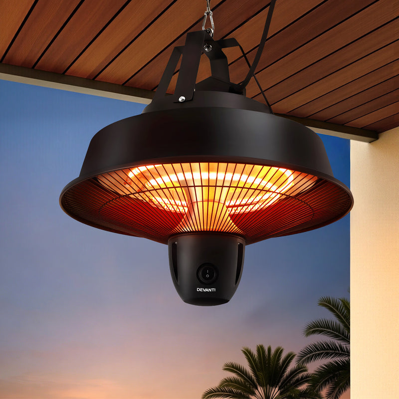 Devanti 2000W Electric Patio Heater Ceiling Mounted Remote