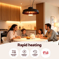 Devanti 2000W Outdoor Electric Patio Heater LED Light Remote