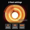 Devanti 2000W Outdoor Electric Patio Heater LED Light Remote