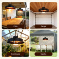 Devanti 2000W Outdoor Electric Patio Heater LED Light Remote