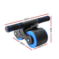 Everfit Ab Roller Automatic Rebound Abdominal Wheel Home Gym Blue