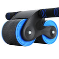 Everfit Ab Roller Automatic Rebound Abdominal Wheel Home Gym Blue