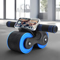 Everfit Ab Roller Automatic Rebound Abdominal Wheel Home Gym Blue