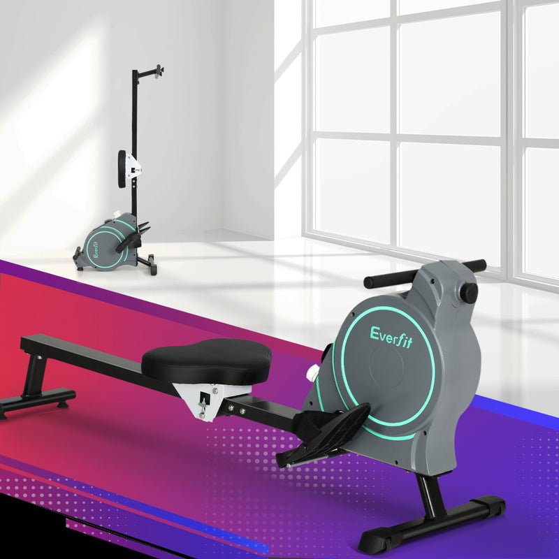 Everfit Rowing Machine 16 Levels Magnetic Rower Gym Cardio APP