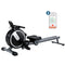 Everfit Magnetic Rowing Machine 16 Level App Connect Black