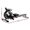 Everfit Magnetic Rowing Machine 16 Level App Connect Black