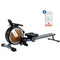 Everfit Magnetic Rowing Machine 16 Level App Connect Walnut