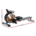 Everfit Magnetic Rowing Machine 16 Level App Connect Walnut